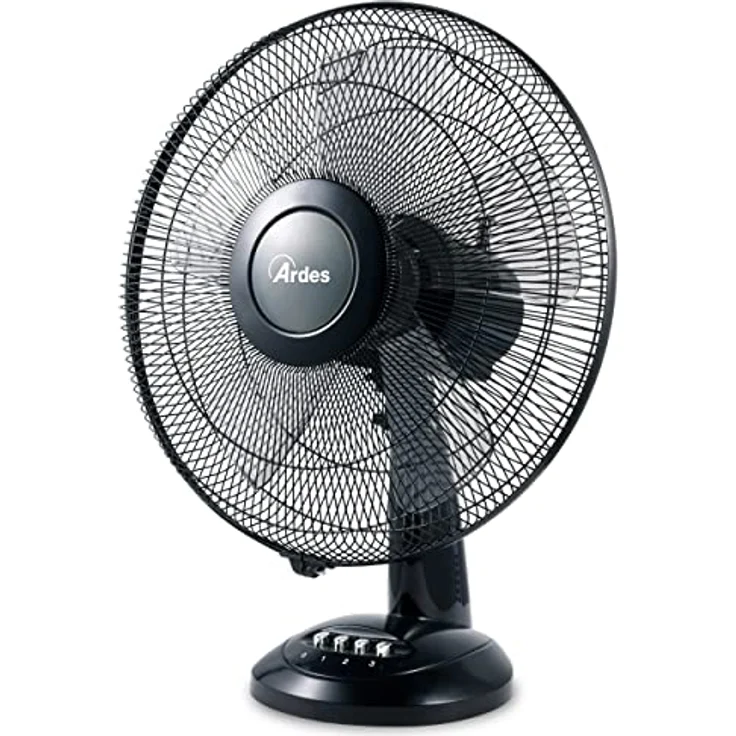 Ardes AR5S41 Haushalts-Lamellenlüfter Schwarz Ventilator - Ventilatoren (Haushalts-Lamellenlüfter, Schwarz, Tisch, Knöpfe, IPX0, 50 W) – Bild 2