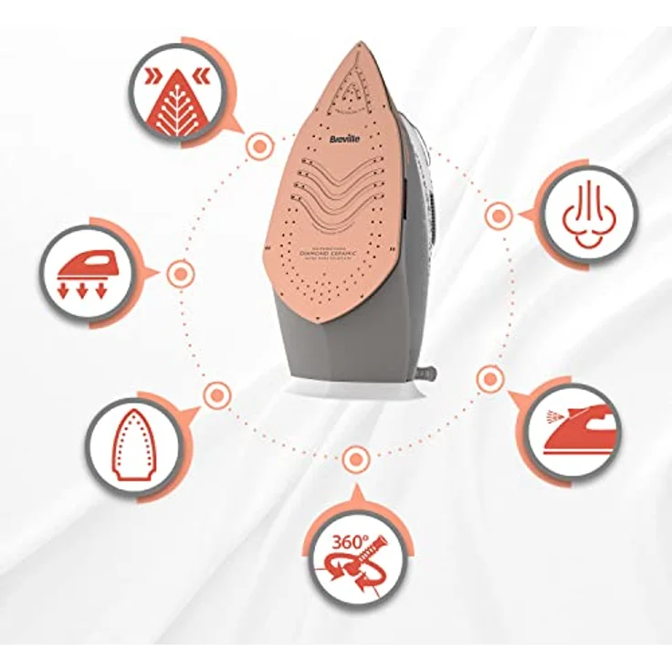 Breville VIN420X Dampfbügeleisen weiß & roségold Kunststoff – Bild 6