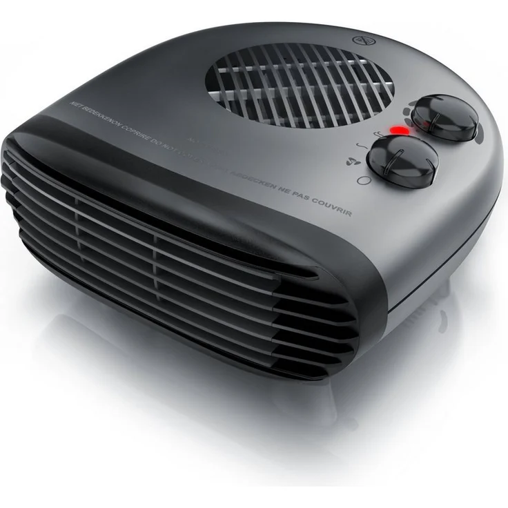 Brandson Heizlüfter, 2000 W, mit einstellbarem Thermostat - Fan Heater mit 3 Leistungsstufen, cool grey