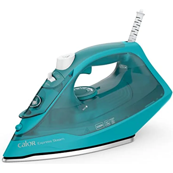 Calor Express Dampfbügeleisen, 2400 W, Dauerdampfleistung 40 g/min, Dampfstoß 160 g/min, Keramiksohle, türkis FV2851C0