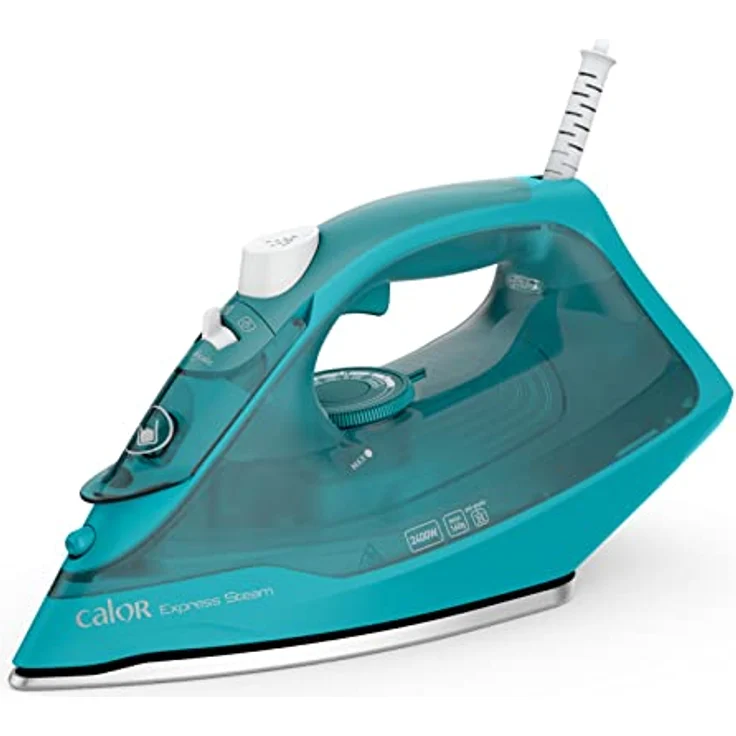 Calor Express Dampfbügeleisen, 2400 W, Dauerdampfleistung 40 g/min, Dampfstoß 160 g/min, Keramiksohle, türkis FV2851C0 – Bild 1