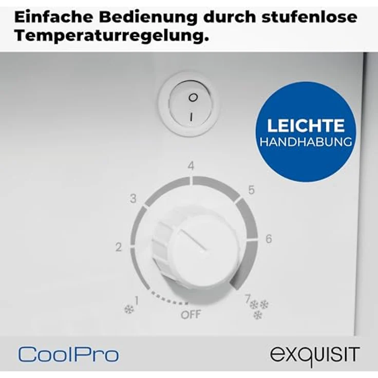 exquisit Getränkekühlschrank GKS180-GT-430D, 200l Glastürkühlschrank mit LED-Beleuchtung, Umluftventilator, 3 Ablagen, automatisches Abtauverfahren, schwarz – Bild 6