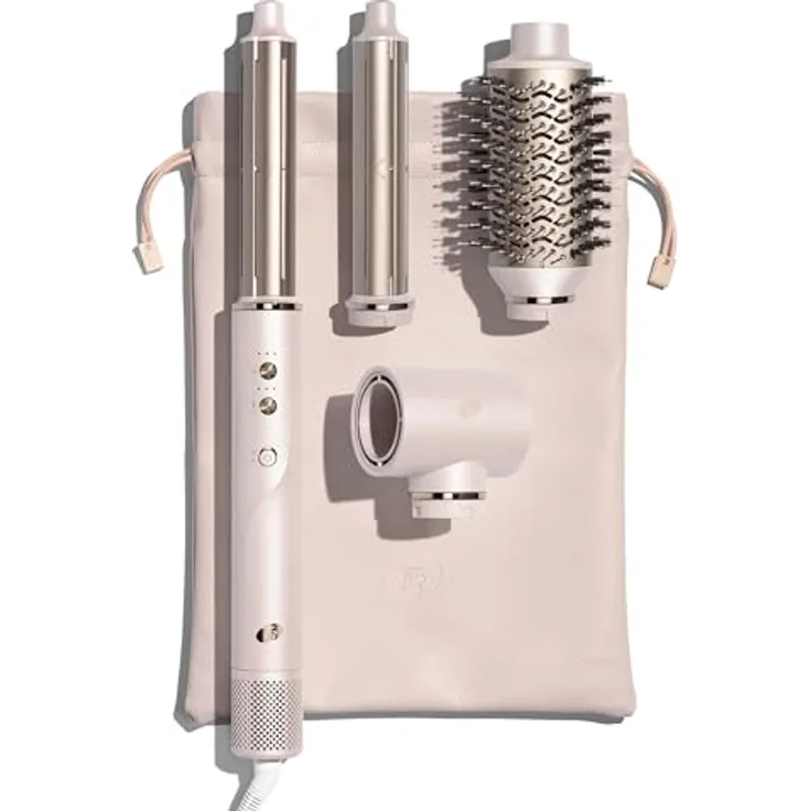 T3 Aire 360 Ceramic Air Styler Blowout Kit, Lockenstäbe mit CeraGloss™ Keramikaufsätzen und T3 AireX-Motor für voluminöse Blowout-Locken, 1 ct