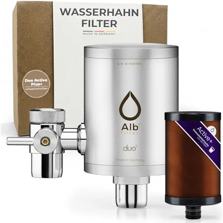 Alb Filter Duo Active Plus+, Wasserfilter für Wasserhahn mit fortschrittlicher Filtertechnologie und Umschalthebel für gefiltertes Wasser – Bild 1