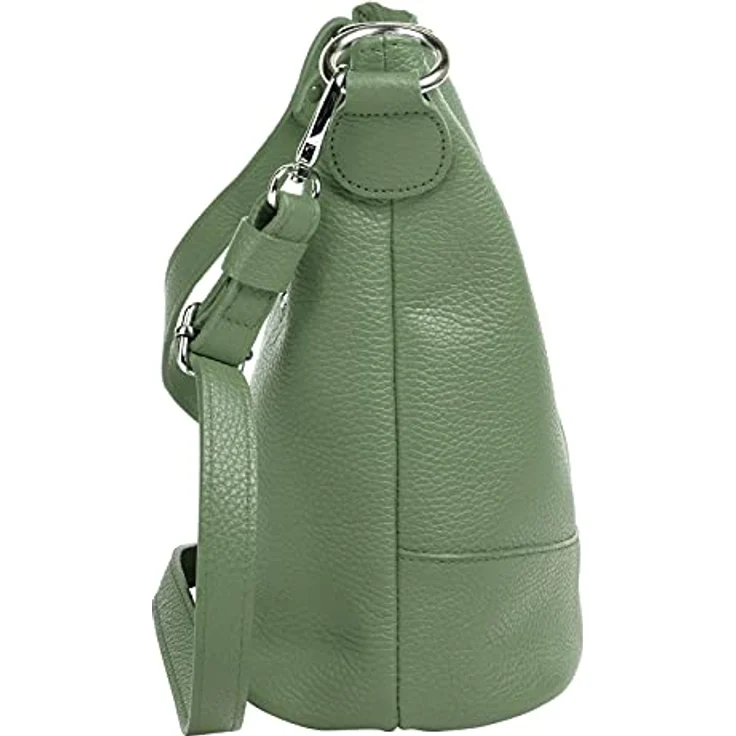 Cluty Umhängetasche, echt Leder, Made in Italy, verstellbarer Schultergurt, braun – Bild 6