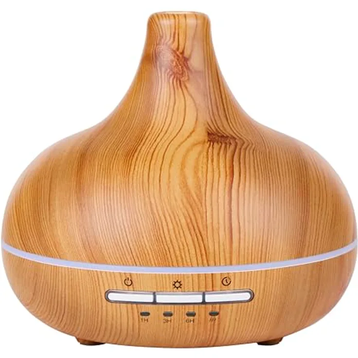 Grundig Aroma Diffuser Luftbefeuchter 300ml - Elektrischer Duftöl Diffuser Ohne Kabel - Braun