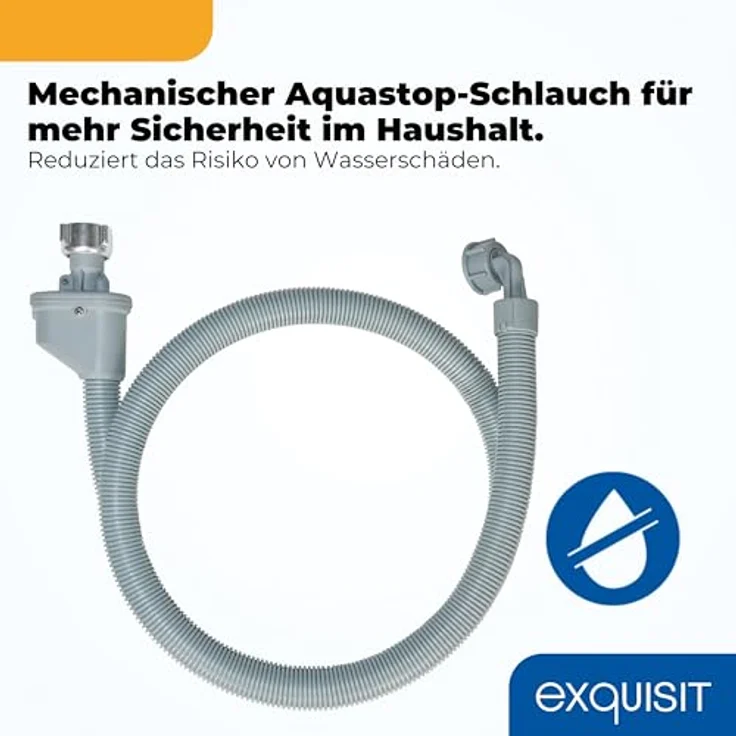 Exquisit WA56110-021A, schmale Waschmaschine 6 kg, Energieklasse A, 1000 U/min, Sportprogramm, leise 76 dB, inoxlook - Grau – Bild 8