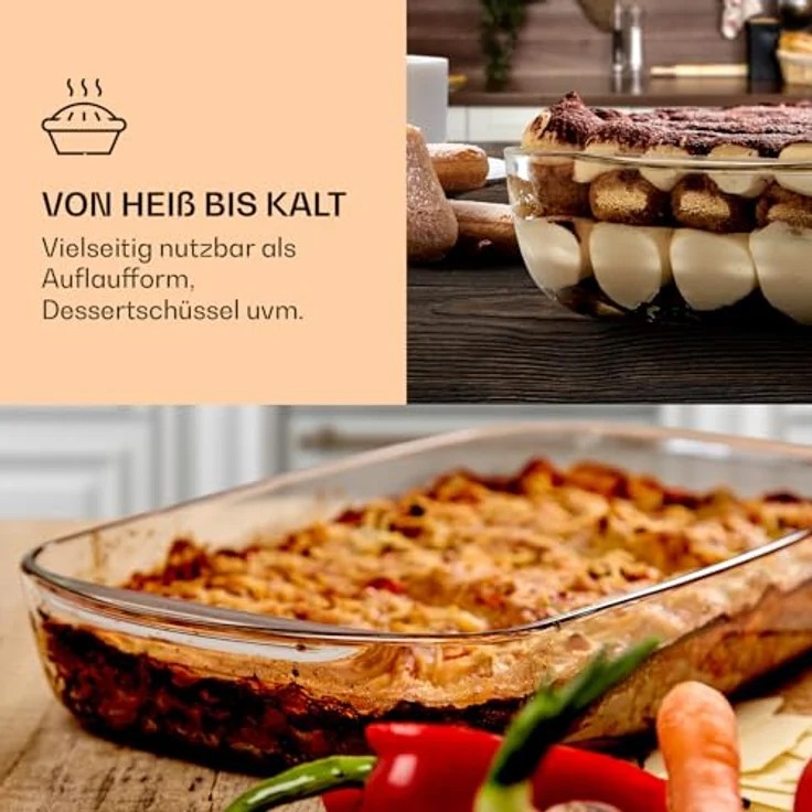 Aufschnittbox mit Deckel 1,6 Liter 2er Set Glas Bambus hitzebeständig Transparent – Bild 6