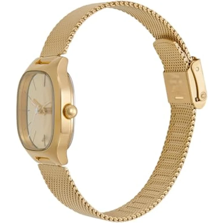 SKAGEN Quarzuhr MELLEM LILLE SKW3164, Damen-Armbanduhr mit goldfarbenem Edelstahlarmband und quadratischem 28-mm-Gehäuse – Bild 3
