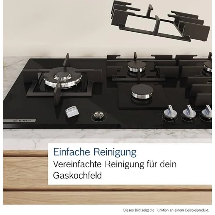 Bosch Serie 8 PRS9A6H40, autarkes 90 cm Gaskochfeld mit 5 Zonen, Schwarz – Bild 3