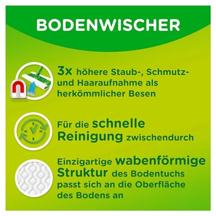 Swiffer Bodenwischer Trockene Bodentücher Nachfüllpackung, 6 er pack (6 x 36 Tücher) – Bild 6