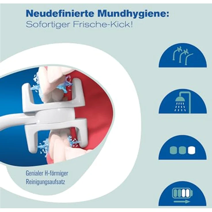 Mediashop CorpCare MiracleSmile - Elektrische Munddusche - Zahnreinigung - Kabellose Zahndusche - Mundhygiene - Blau – Bild 3