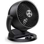 Dreo 28dB Leiser Tischventilator, 21M Windentfernung Ventilator mit Kühlung 3-Geschwindigstufe 120° verstellbar Neigungswinkel Turbo-Luftzirkulator, geeignet für Schlafzimmer Büro, Fox One, Schwarz