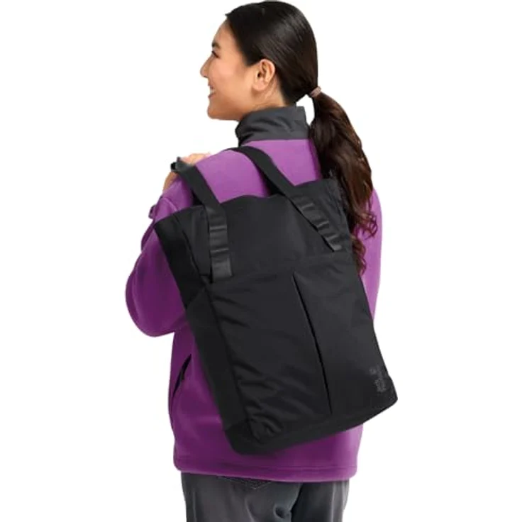 Jack Wolfskin Zoya Shopper Tasche, 41 cm mit Laptopfach, schwarz, 100% Polyamid – Bild 4