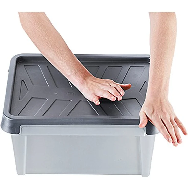 Orthex Smart Store DRY Box, Vorratsdose aus PP, grau, 31 Liter, 50 x 40 x 26 cm, dichtschließend, temperaturbeständig von -40°C bis +80°C, 10 Jahre Garantie – Bild 3
