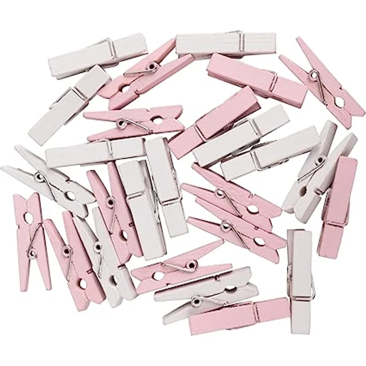 Rayher Holz Wäscheklammern, FSC 100%, 3,5cm, sortiert, SB-Btl. 26Stück, 64590258