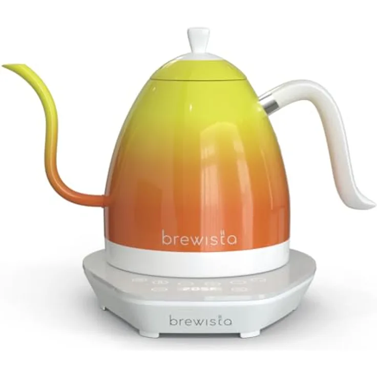 Brewista Artisan | Wasserkocher | Swannenhalsauslauf | Temperaturregelung | Slow Coffee Barista | 1,0 L (Orange)