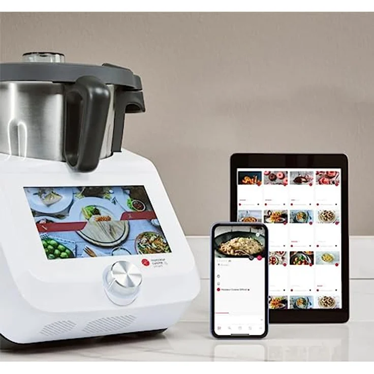 FITNMORE SILVERCREST® Küchenmaschine Mixer Monsieur Cuisine Smart »SKMS 1200 A1«, 1200W, 8-Zoll-Display, Wlan, Edelstahl/WLAN-Funktion, 3 Liter Kochvolumen – Bild 2