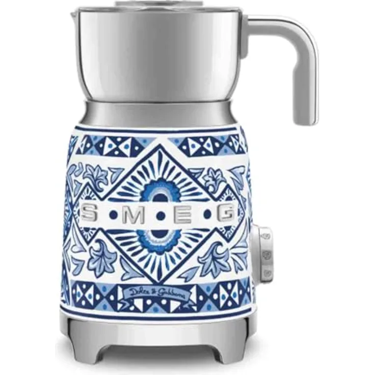 Smeg Milchaufschäumer MFF01DGBEU Dolce&Gabana, elegantes Design, blauer Farbton