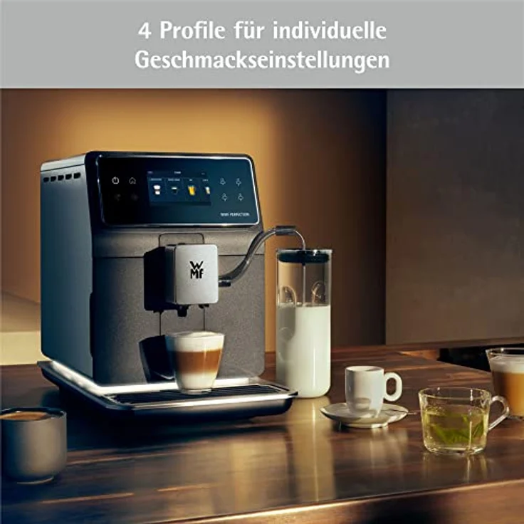 WMF Perfection 880L Kaffeevollautomat mit Milchsystem,18 Getränkespezialitäten, Double Thermoblock, Edelstahl-Mahlwerk, Nutzerprofil, 1l Milchbehälter – Bild 4