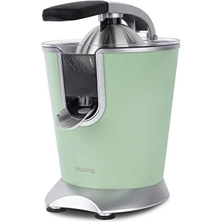 H.Koenig AGR88 Zitruspresse, elektrisch, 160W, Edelstahl, mattgrün – Bild 3