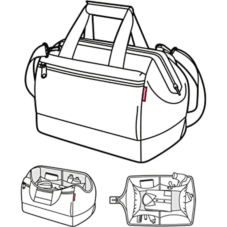 reisenthel allrounder L pocket  Vielseitige Doktortasche für Reise, Arbeit und Freizeit  Mit praktischer Trolley-Aufsteckfunktion, Farbe:dots – Bild 4