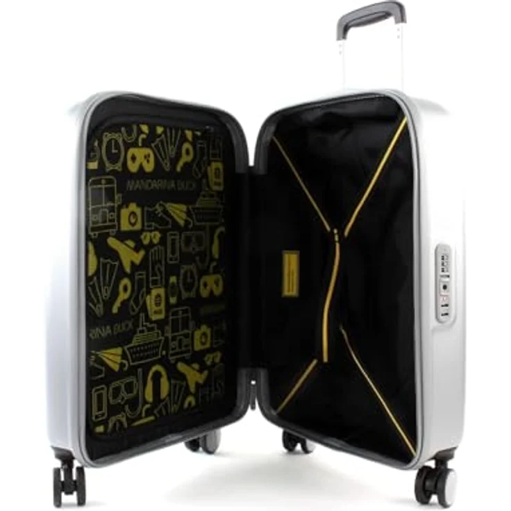 Mandarina Duck Unisex Logoduck + Trolley Cabin P10szv54 Gepäck- Koffer, Silber, 40x55x20(LxHxW) - Hardcase Kabinengröße - Spinner (4 Rollen) – Bild 3