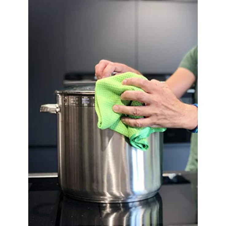 Glart 4er Set Mikrofasertücher Geschirrtücher Trockentuch 70x50 cm, Microfasertuch Waffeltuch, saugstarke Trockentücher für Glas, Küche, Geschirr, Bad – Bild 4