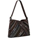 Desigual Fibonacci Buxton Schultertasche 40 cm, Braun, mit reorganisierbarem Innenraum und abnehmbarem Riemen