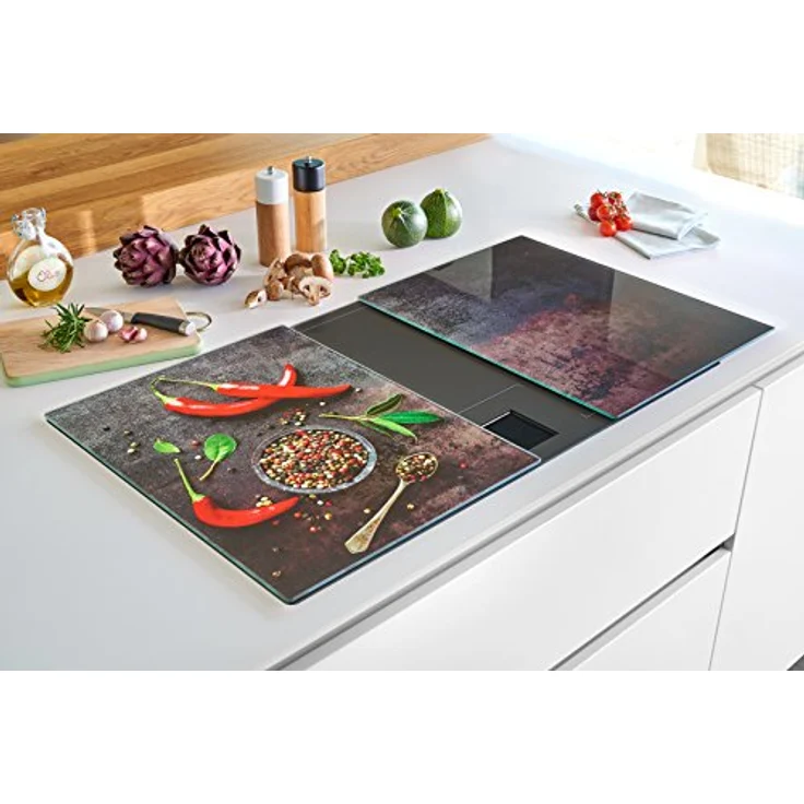 Zeller 26316 Herdabdeck--Schneideplatten, Glas, Chili – Bild 3