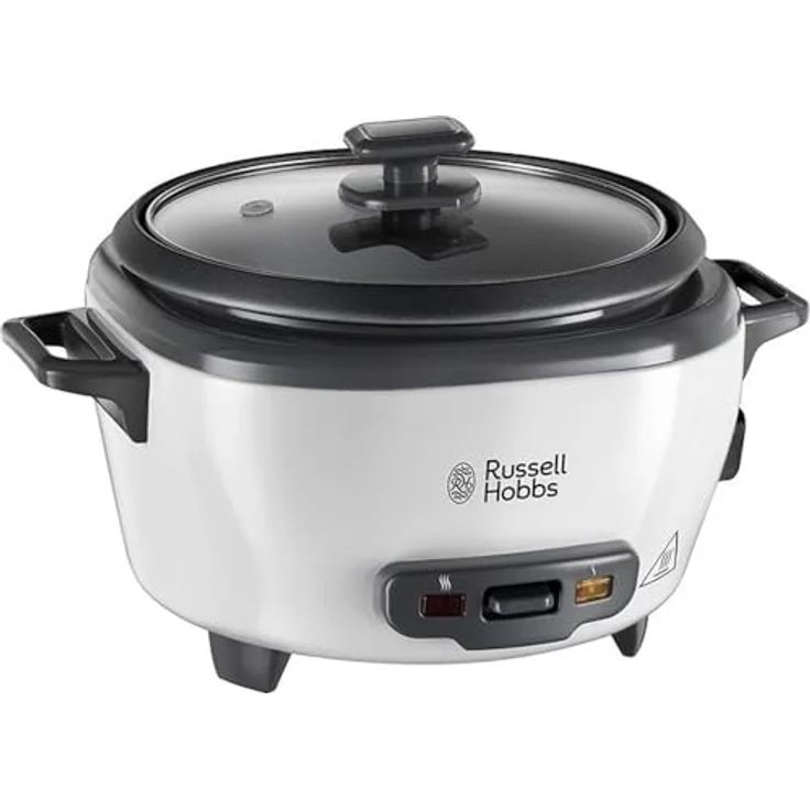 Russell Hobbs Reiskocher klein 0,8l inkl. Dampfgarer-Einsatz, Warmhaltefunktion, antihaftbeschichteter Gartopf, Reislöffel & Messbecher Schongarer für Gemüse & Fisch 27030-56 – Bild 2