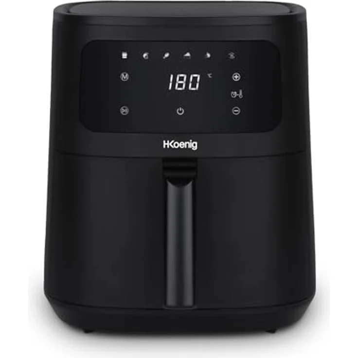 H.Koenig Airfryer XL FRY860 Heißluftfritteuse ohne Öl, 6 l Kapazität, 6 Programme, Touchscreen, bis zu 8 Personen, verstellbar 80 – 200 °C – Bild 1