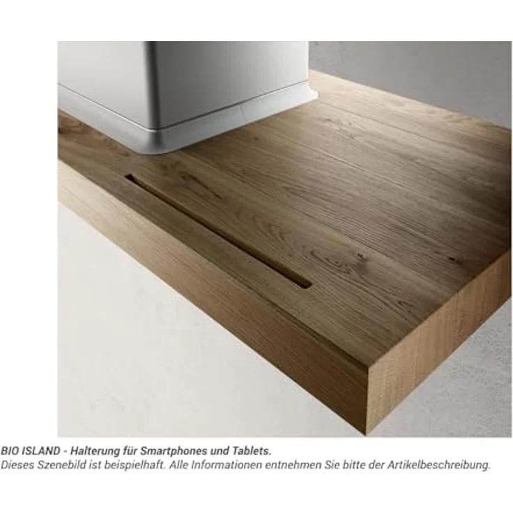 Elica Island PRF0200563, Inselhaube aus Natureiche und Schwarz, 120 cm, 3 Leistungsstufen, abluft- und umluftbetriebsfähig – Bild 6