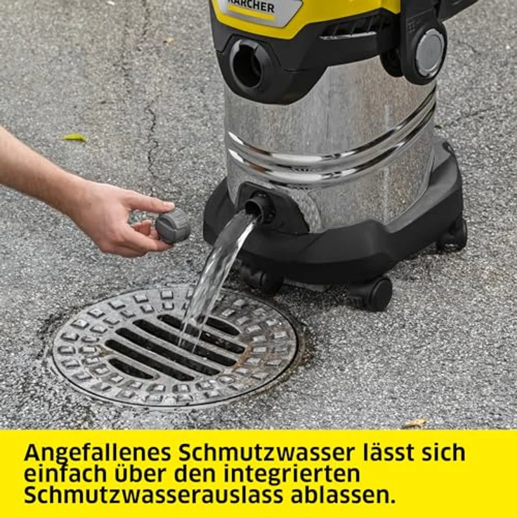 Kärcher Home & Garden WD 7 Control P S 30/6/35/T 1.628-385.0 Nass-/Trockensauger, 1400W, 30L, halbautomatische Filterreinigung, Bluetooth-Fernbedienung, Edelstahl – Bild 7