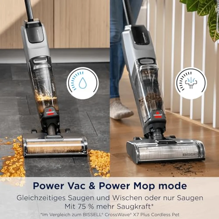 BISSELL CrossWave OmniForce | 2-in-1 Saugen & Wischen oder Kraftvolles Saugen | Kabellos | Mehrflächenreinigung | 3912N – Bild 3