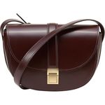 Marc O'Polo Umhängetasche, edle Crossbody Bag aus Rindleder mit Klappverschluss und verstellbarem Schulterriemen, schwarz