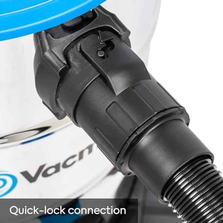 Vacmaster Nasssauger Industriestaubsauger Edelstahl 30L Behältergröße, 230 Air Watt Saugleistung mit Steckdose für Einschaltautomatik mit Elektrowerkzeugen, Blasfunktion und Wasserablassöffnung Beutel – Bild 10