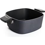 Woll Diamond Lite Kasserolle viereckig - Induktiv -, 24x24 cm, 10.5 cm hoch, 4.5 Liter, mit 2 Seitengriffen - Aluminiumguss, antihaftbeschichtet, anthrazit