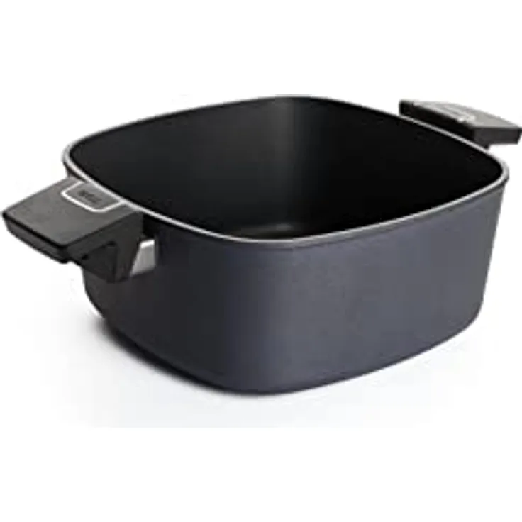 Woll Diamond Lite Kasserolle viereckig - Induktiv -, 24x24 cm, 10.5 cm hoch, 4.5 Liter, mit 2 Seitengriffen - Aluminiumguss, antihaftbeschichtet, anthrazit