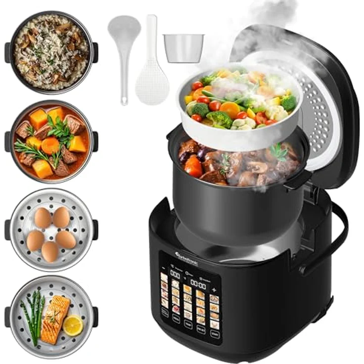 TurboTronic by Z-Line TT-DMC23 Multikocher, 860 W, 20in1, 5 l Kapazität, kratzfeste Keramikbeschichtung, Touch-LED-Display – Bild 1