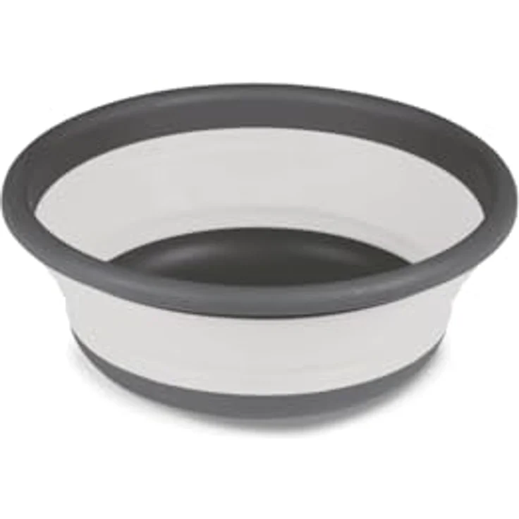 Kampa Faltbare Runde Waschschüssel, robust und platzsparend, grau, 37,5 x 37,5 x 14 cm – Bild 2