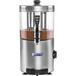 Royal Catering Kakaodispenser 3 L Getränkespender Heiße Schokolade Kakao Dispenser Milchwärmer, Standmixer, Silber