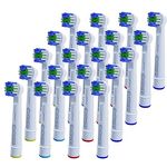 OneBuy24 - Aufsteckbürsten kompatibel mit Oral-B elektrischen Zahnbürsten - 20 Stück. Kompatibel mit Precision Clean, Vitality, Professional Care, TriZone, Triumph, Advance Power, Smart Series