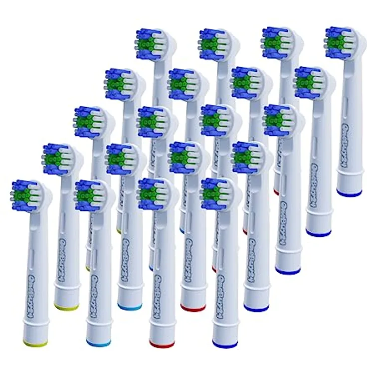 OneBuy24 - Aufsteckbürsten kompatibel mit Oral-B elektrischen Zahnbürsten - 20 Stück. Kompatibel mit Precision Clean, Vitality, Professional Care, TriZone, Triumph, Advance Power, Smart Series