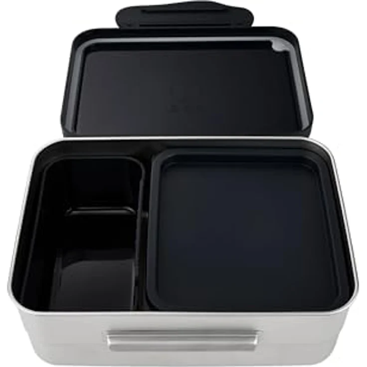 ergobag Lunchbox Edelstahl Brotdosen Set, 2er-Set aus kleiner und großer Dose, 100% BPA-frei – Bild 3