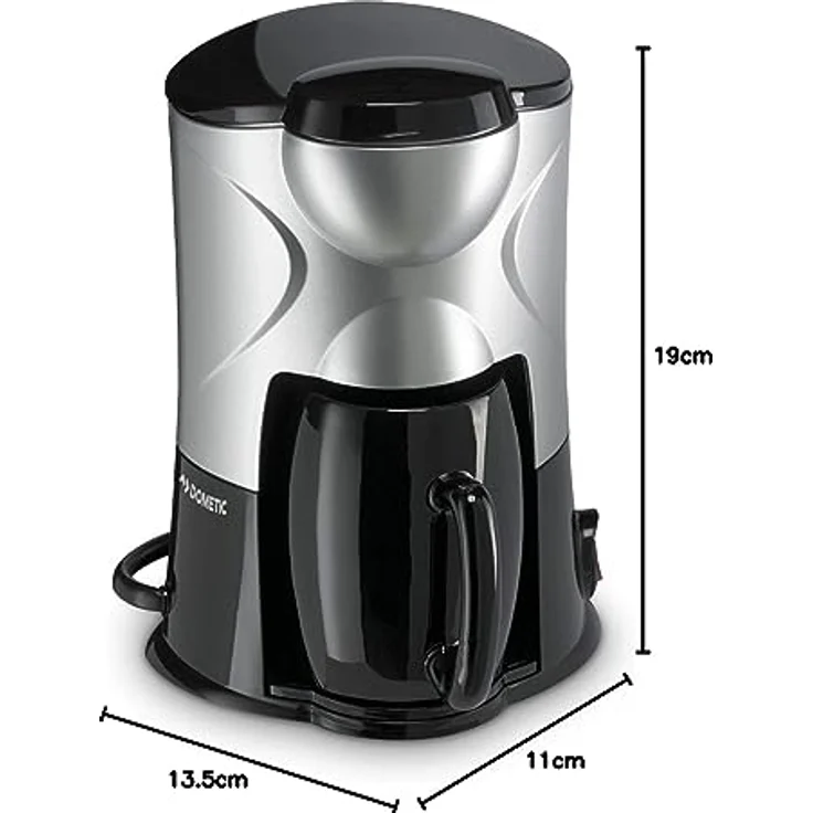 DOMETIC PerfectCoffee MC 01, Reise-Kaffeemaschine, 24 V, 250 W, für LKW oder Truck, schwarz-silber – Bild 8