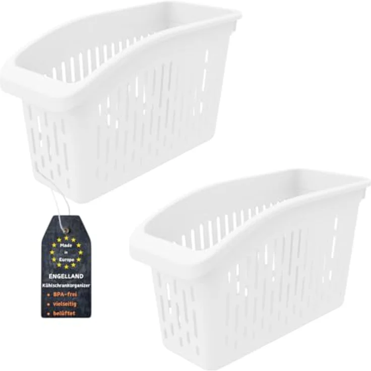 Engelland Korbeinsatz Kühlschrank-Organizer, BPA-freier Kunststoff, 29x13x17.5 cm, robust und platzsparend – Bild 1