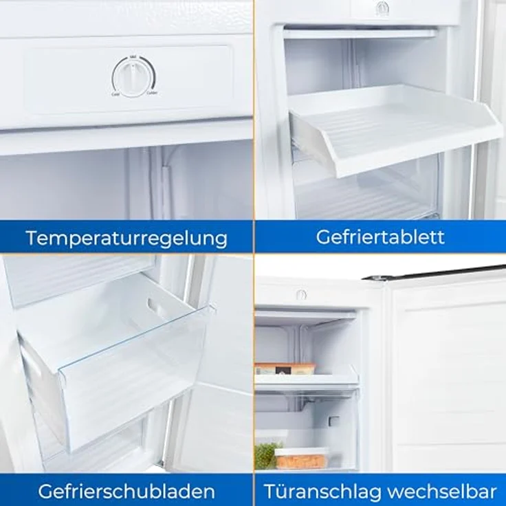 Exquisit Gefrierschrank GS230-H-010E weiss | 165 l Nutzinhalt | 4*-Gefrieren | Türanschlag wechselbar | Standgerät – Bild 3