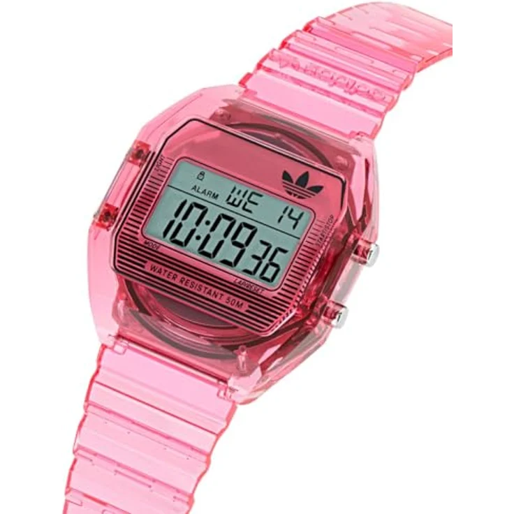 Adidas Originals Watch AOST25540, Digitale Armbanduhr mit Kalender, Stoppuhr und Alarm, Rosa – Bild 2