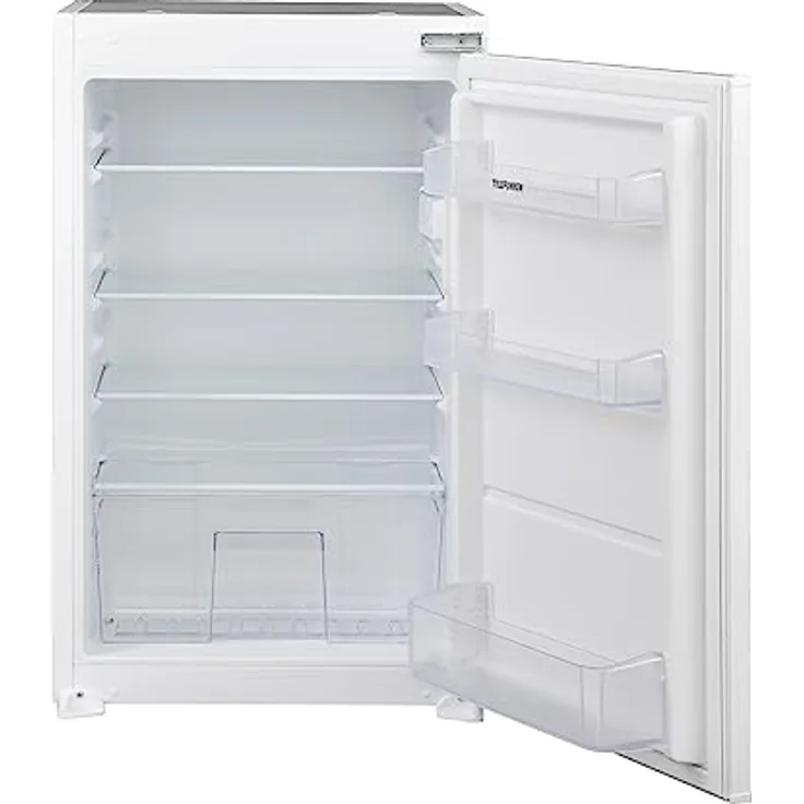 TELEFUNKEN EK88S134E Einbaukühlschrank ohne Gefrierfach | 88cm Nische | Schlepptür-Technik | 126 Liter Nutzinhalt | Temperaturregelung | Weiß